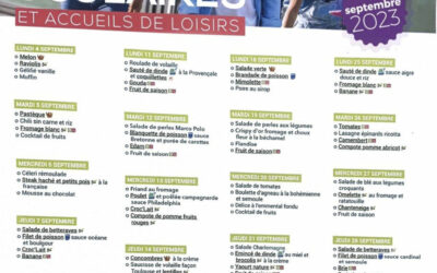Que mangeront-ils au mois de septembre